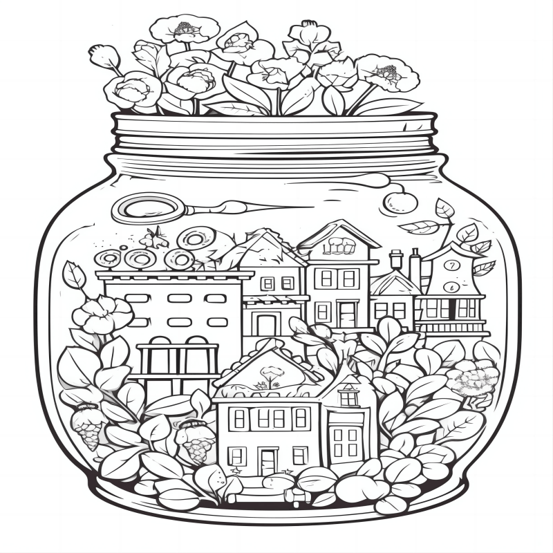 Thickened A4 Paper Coloring Book 25 Pages Top Flap Glue 1 World In The Jar