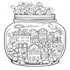 Thickened A4 Paper Coloring Book 25 Pages Top Flap Glue 1 World In The Jar