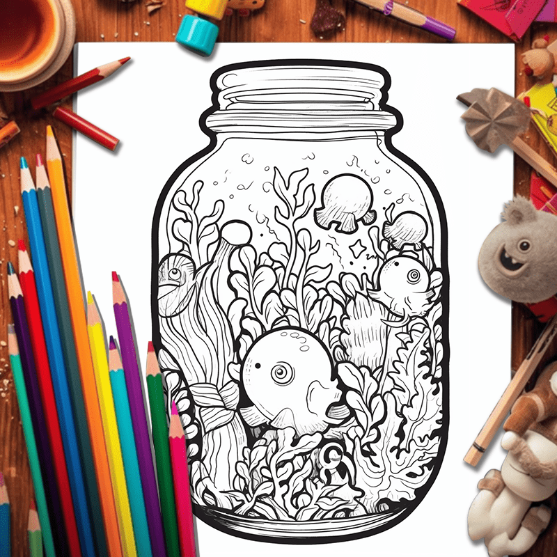 Thickened A4 Paper Coloring Book 25 Pages Top Flap Glue 1 World In The Jar