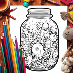 Thickened A4 Paper Coloring Book 25 Pages Top Flap Glue 1 World In The Jar
