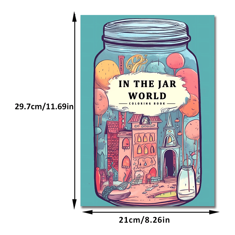 Thickened A4 Paper Coloring Book 25 Pages Top Flap Glue 1 World In The Jar