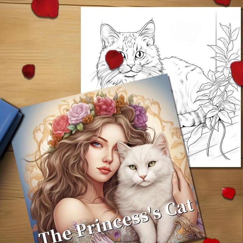 22pcs Princess Cat Coloring Book for Holiday Party Gift