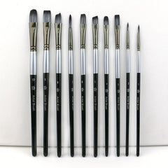 10pcs Pearlescent Two Nylon Hair Painting Pen Watercolor Brush Set