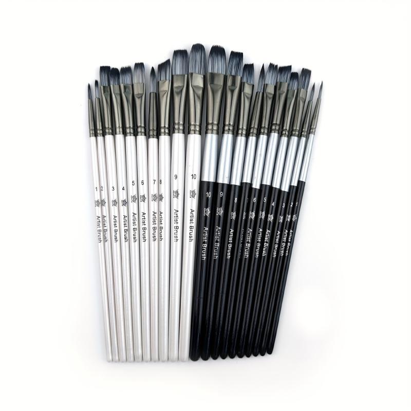 10pcs Pearlescent Two Nylon Hair Painting Pen Watercolor Brush Set
