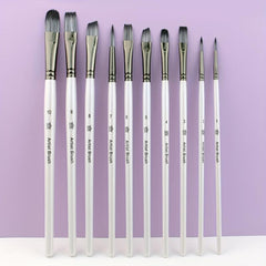 10pcs Pearlescent Two Nylon Hair Painting Pen Watercolor Brush Set