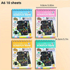 Kids DIY Dazzling Scratch Drawing Book Set Fun Toy