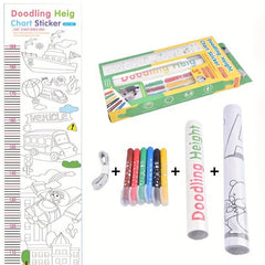 Doodle Scroll Tape Measure 4 in 1 Height Graffiti Scroll 6 Crayon Painting Paper