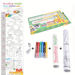 Doodle Scroll Tape Measure 4 in 1 Height Graffiti Scroll 6 Crayon Painting Paper