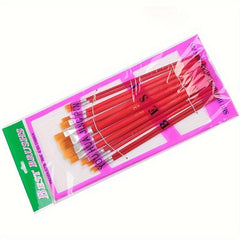 12pcs Painting Pigment Pens Flat Brushes Set