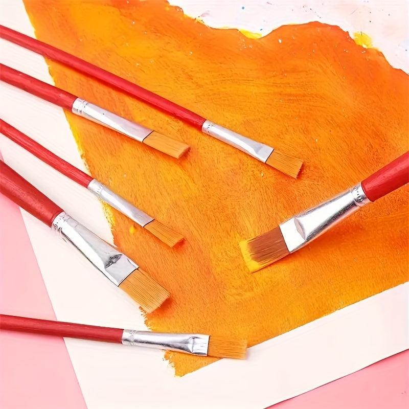 12pcs Painting Pigment Pens Flat Brushes Set