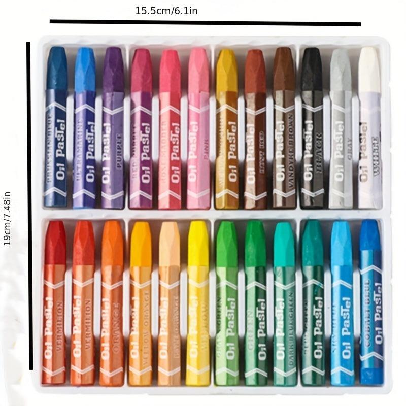 24 Colors Cartoon Crayon Painting Sticks Graffiti Hexagonal Rod Crayon