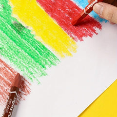 24 Colors Cartoon Crayon Painting Sticks Graffiti Hexagonal Rod Crayon