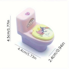 5pcs Unicorn Toilet Pencil Sharpener w/ Eraser - Creative Gift Learning Supplies