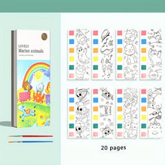 Magical Water Painting Book for Kids - Pigment Graffiti Notebook
