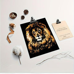 Colorful Animal Scratch Paper Puzzle Handcraft DIY Painting