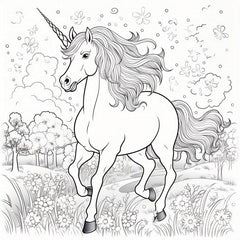 Thickened Paper Unicorn Coloring Book - Holiday Gift