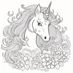 Thickened Paper Unicorn Coloring Book - Holiday Gift