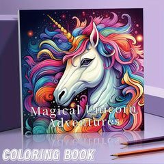 Thickened Paper Unicorn Coloring Book - Holiday Gift