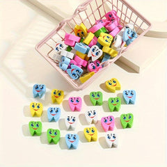 10pcs Colorful Teeth Shape Creative Erasers for Students