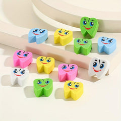 10pcs Colorful Teeth Shape Creative Erasers for Students