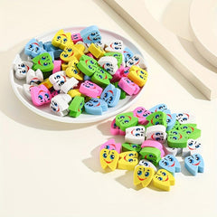 10pcs Colorful Teeth Shape Creative Erasers for Students