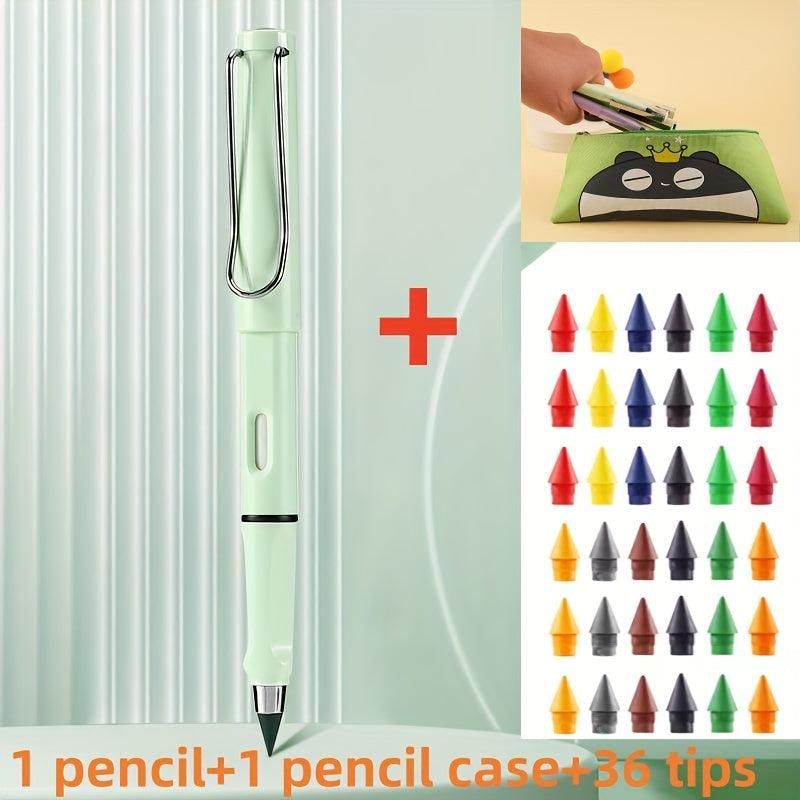 36 Colored Eternity Pencils with Case, 0.5mm Magic Pencil, Paint Set