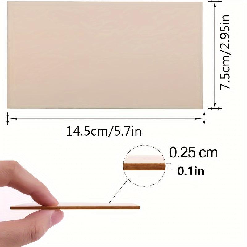 30-50pcs Wooden Rectangular Chips for DIY Art Crafts