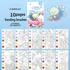 4pcs Gouache Graffiti Picture Books Watercolor Coloring Books