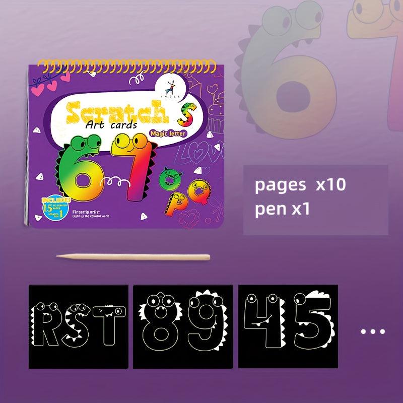15pcs Scratch Art Rainbow Scratch Paper Painting Kit 18x15cm