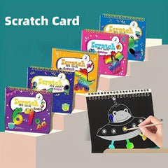 15pcs Scratch Art Rainbow Scratch Paper Painting Kit 18x15cm