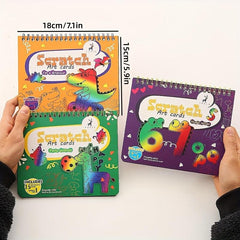 15pcs Scratch Art Rainbow Scratch Paper Painting Kit 18x15cm