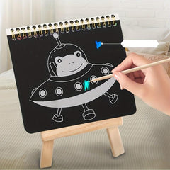 15pcs Scratch Art Rainbow Scratch Paper Painting Kit 18x15cm