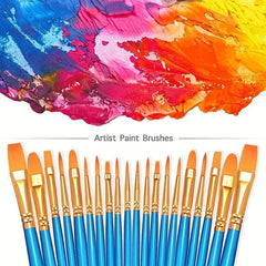 10pcs Wooden Rod Nylon Hair Painting Pen Set