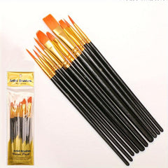 10pcs Wooden Rod Nylon Hair Painting Pen Set