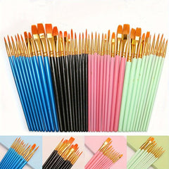 10pcs Wooden Rod Nylon Hair Painting Pen Set