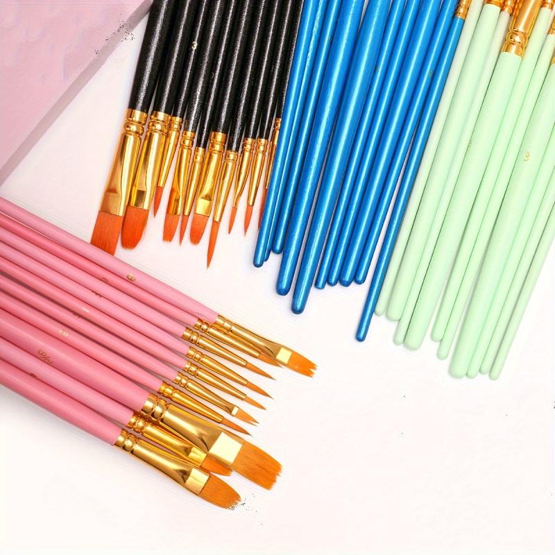10pcs Wooden Rod Nylon Hair Painting Pen Set