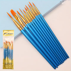 10pcs Wooden Rod Nylon Hair Painting Pen Set