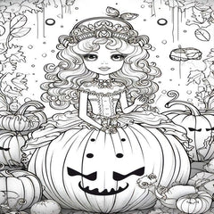 Pumpkin Coloring Book Thick Paper 20 Pages Halloween Gift Adult Stress Relief