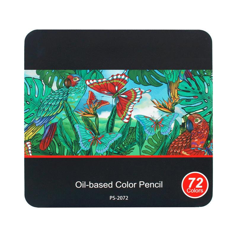 Iron Box 72 Colors Lead Hexagonal Rod Based Colorful Pencil