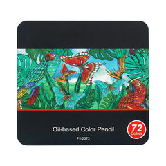 Iron Box 72 Colors Lead Hexagonal Rod Based Colorful Pencil