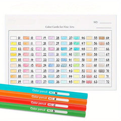 Iron Box 72 Colors Lead Hexagonal Rod Based Colorful Pencil