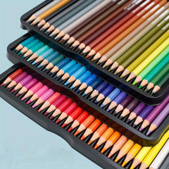 Iron Box 72 Colors Lead Hexagonal Rod Based Colorful Pencil