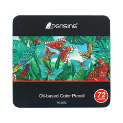 Iron Box 72 Colors Lead Hexagonal Rod Based Colorful Pencil
