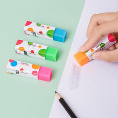4pcs Colorful Erasers Clean Without Traces Stationery Learning