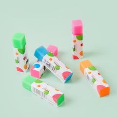 4pcs Colorful Erasers Clean Without Traces Stationery Learning