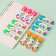 4pcs Colorful Erasers Clean Without Traces Stationery Learning