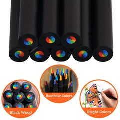 7 Gradient Rainbow Jumbo Colored Pencil For Art