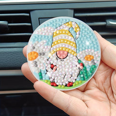 2pcs Santa Coaster DIY Diamond Painting Car Coaster Car Interior Accessories