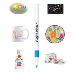 Water Soluble Acrylic Markers 48 Colors Bright Professional Ink Quick Dry