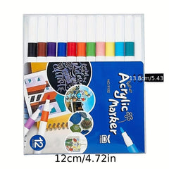 Water Soluble Acrylic Markers 48 Colors Bright Professional Ink Quick Dry